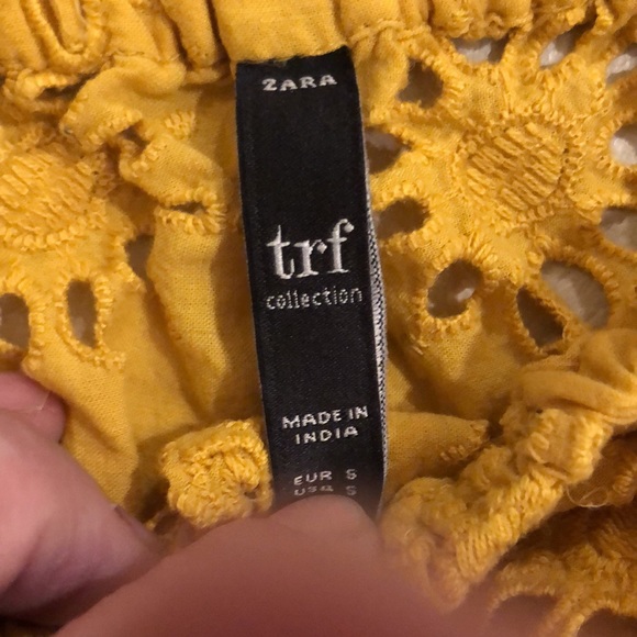 Zara two piece set mustard yellow top and skirt - Picture 3 of 6